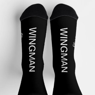 Chaussette Groomsman Wingman Cadeau noir