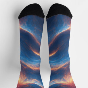 Chaussette Groove Waves les années 70 Motif de ligne psychédé