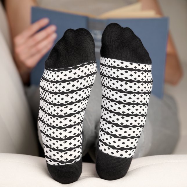 Chaussette Gros plan d'un chat blanc et orange moelleux (Fond)