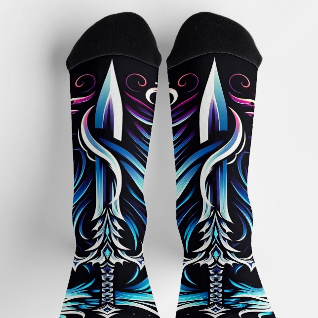 Chaussette Guerrier de fantaisie Épée de dragon mystique Flam (Haut)
