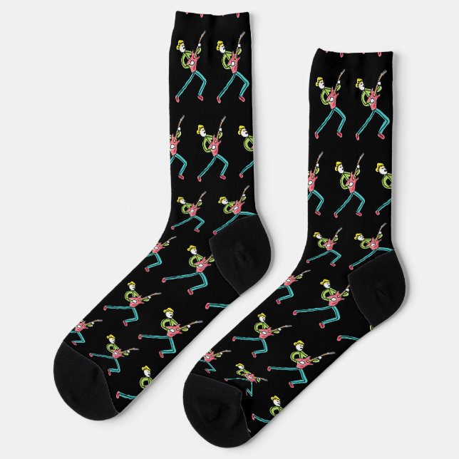 Chaussette Guitar Stickman (Gauche)