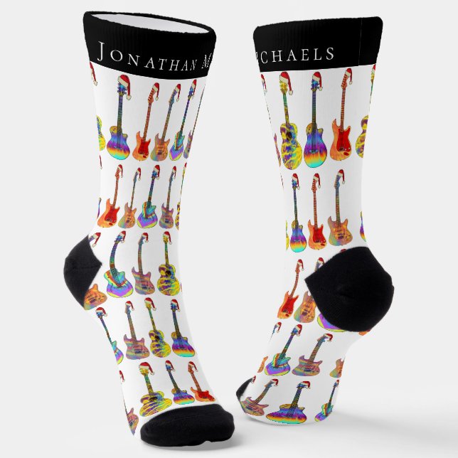 Chaussette Guitare de Noël Personnalisée (Angulaire)