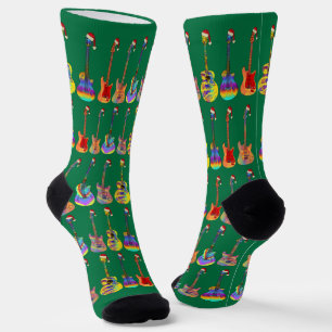 Chaussette Guitariste Papa Vert Noël
