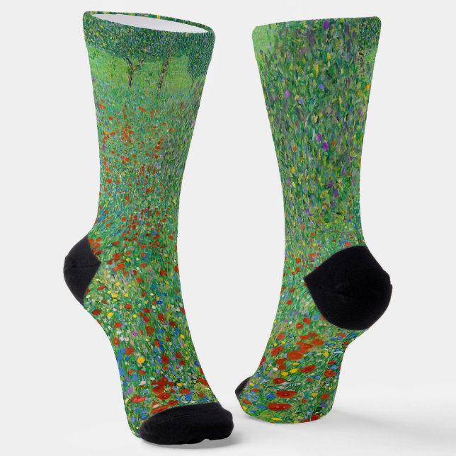 Chaussette Gustav Klimt - Champ de coquelicots (Angulaire)