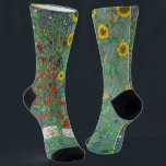 Chaussette Gustav Klimt - Jardin de campagne avec tournesols<br><div class="desc">Jardin de campagne avec des tournesols / Jardin de ferme avec des tournesols - Gustav Klimt en 1905-1906</div>