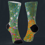 Chaussette Gustav Klimt - Jardin des fleurs<br><div class="desc">Jardin aux fleurs - Gustav Klimt en 1905-1907</div>