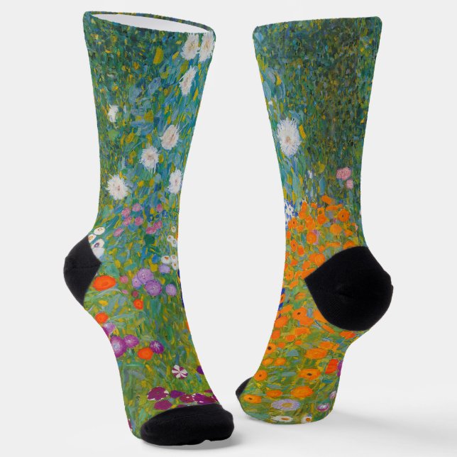 Chaussette Gustav Klimt - Jardin des fleurs (Angulaire)