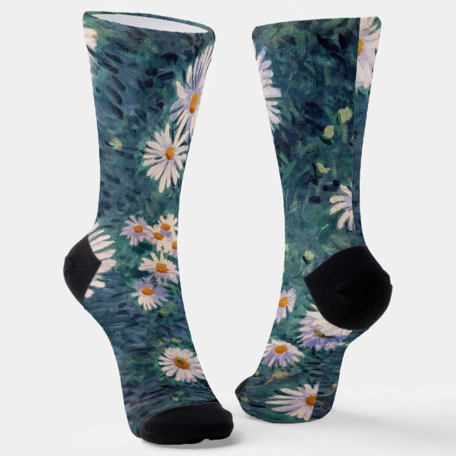 Chaussette Gustave Caillebotte - Parterre de marguerites, dét (Angulaire)