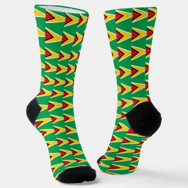Chaussette Guyana Chaussettes, patriotique Guyana Drapeau mod (Angulaire)