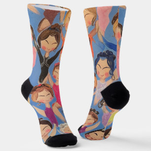Chaussette Gymnastique coloré cadeau motif