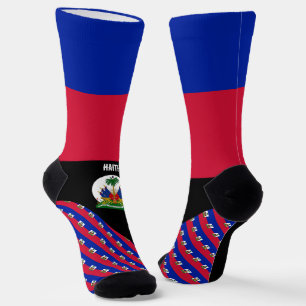 Chaussette Haïti Chaussettes, drapeau haïtien couleurs / spor