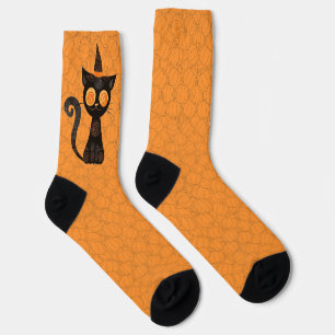 Chaussette Halloween/chat/citrouille/automne