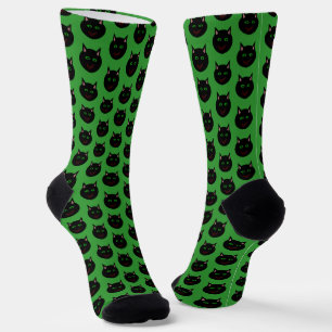 Chaussette Halloween Chat noir motif