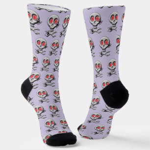 Chaussette Halloween Classique Crâne Effrayant et Araignées E