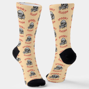 Chaussette Halloween crâne de la saison éffrayante