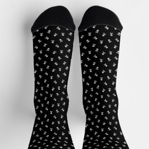 Chaussette Halloween crâne et os croisés