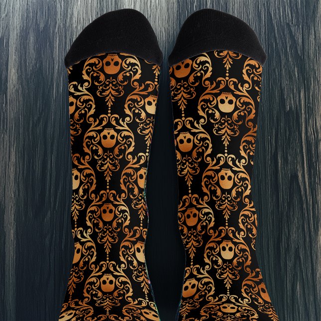 Chaussette Halloween Damask (Créateur téléchargé)