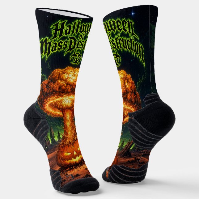 Chaussette Halloween de destruction massive Citrouille radioa (Angulaire)