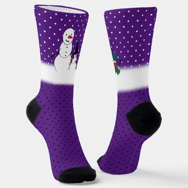 Chaussette Halloween de la famille Snowman (Angulaire)