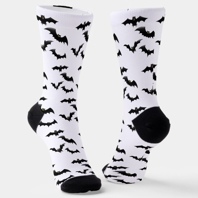 Chaussette Halloween Éffrayant Flying Bats Motif (Angulaire)