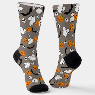 Chaussette Halloween Ghost Bats Citrouille crâne