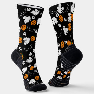 Chaussette Halloween Ghost Bats Citrouille crâne