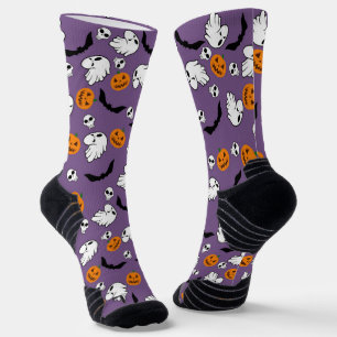 Chaussette Halloween Ghost Bats Citrouille crâne