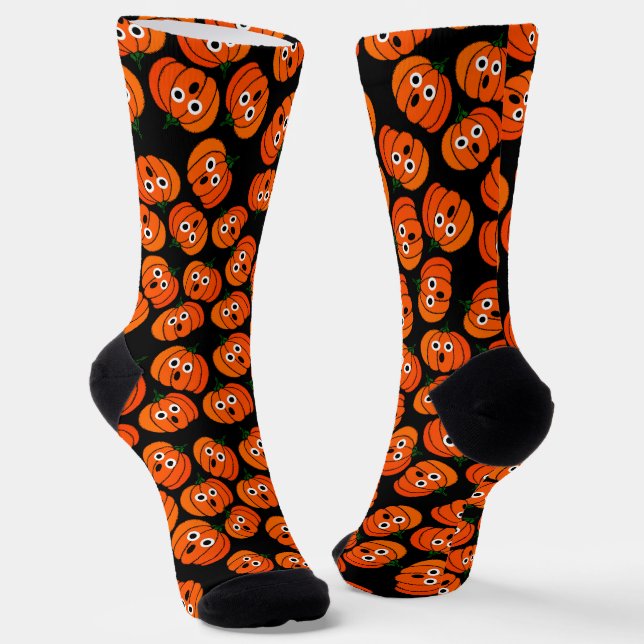 Chaussette Halloween Jack-o-Lanterns citrouille (Angulaire)