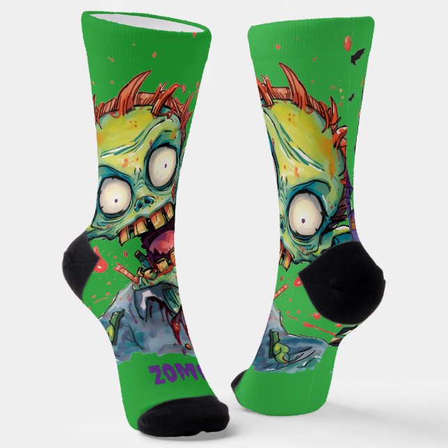 Chaussette Halloween, Zombie,Hurlement du château pourpre ,  (Angulaire)