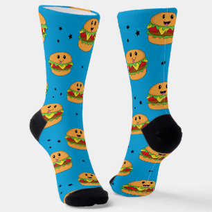 Chaussette Hamburger Cute Motif de restauration rapide