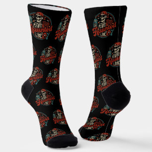Chaussette Hanté par 67 Drôle d'Halloween Six Sept 67 Meme