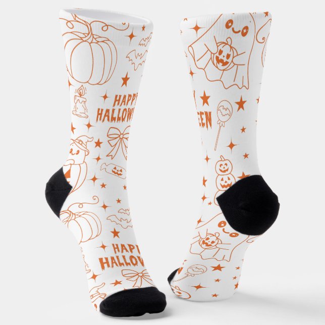 Chaussette Happy Halloween Text (Angulaire)