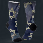 Chaussette Happy Hanukkah Star of David menorah Dreidel Slipp<br><div class="desc">Happy Hanukkah Star of David menorah Dreidel SlipperyJoe's artistic Celebration Candles Jewish Hebrew Chanukah gifts decorations Judaism religion</div>