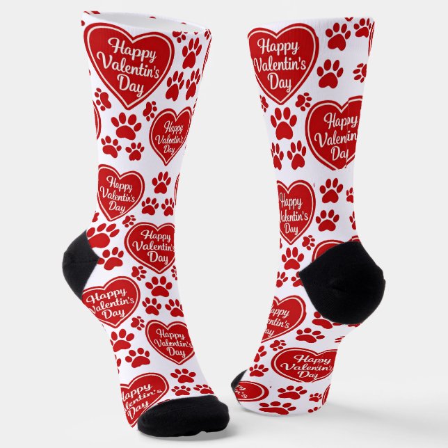 Chaussette Happy Valentine’s Day Cat Lover Socks (Angulaire)