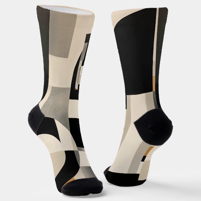 Chaussette Harmonie dans les nuances : Composition abstraite  (Angulaire)