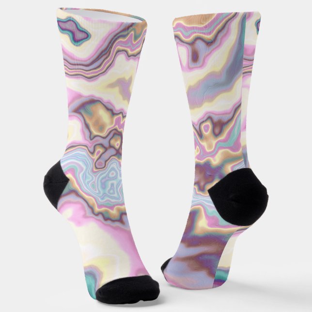 Chaussette Harmonie de marbre pastel (Angulaire)