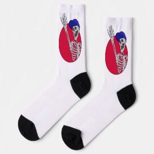 Chaussette Hé les amis Squelette cool et drôle