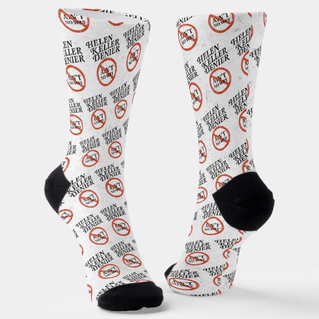 Chaussette Helen Keller Dénonciateur Pas Possible Mème Vintag (Angulaire)