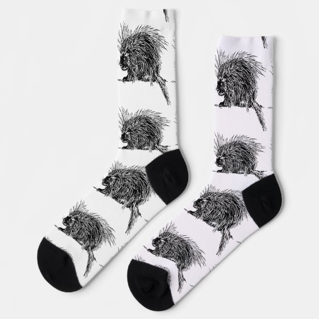 Chaussette Hérisson hérissé mignon Thunder_Cove (Gauche)