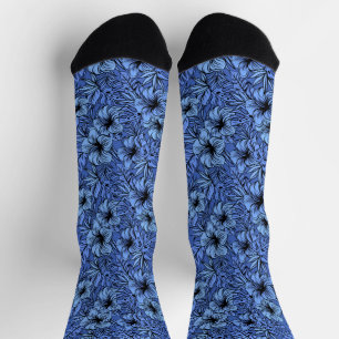 Chaussette Hibiscus dans le Motif pourpre