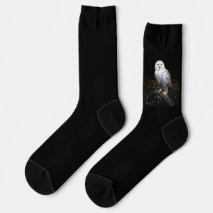 Chaussette Hibou des neiges majestueux d'hiver
