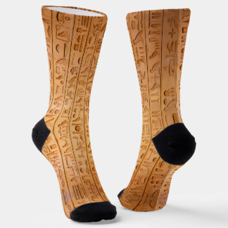 Chaussette Hiéroglyphe Ancien Égypte Langue Texte Gravé   
