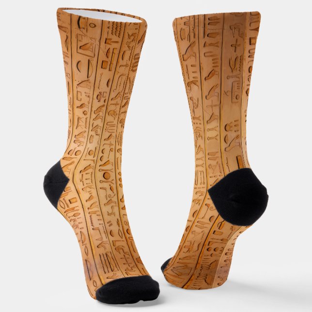 Chaussette Hiéroglyphe Ancien Égypte Langue Texte Gravé    (Angulaire)