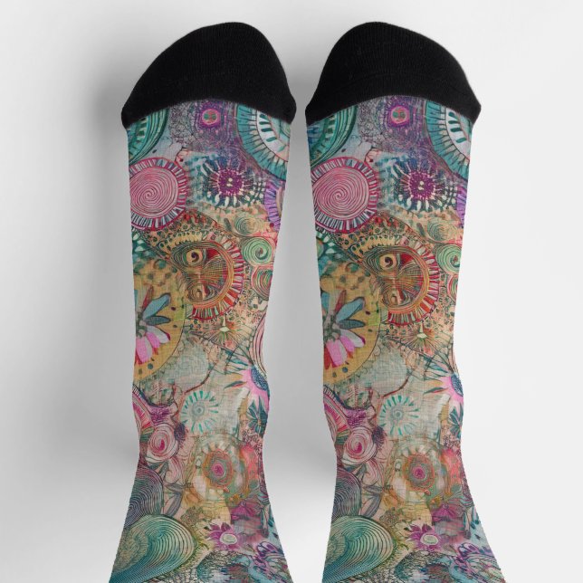 Chaussette Hippie rétro : Chaussettes d'Imaginaire (Haut)