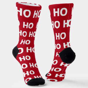 Chaussette Ho Ho Ho Fun Noël Rouge Blanc Vacances Hommes