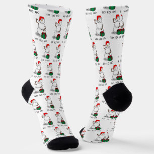 Chaussette Ho Ho Joyeux Noël Père Noël mignonne Snowman