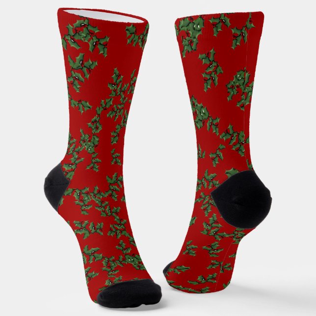 Chaussette Holly et Baies de Noël (Angulaire)