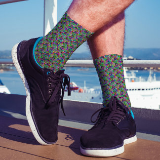 Chaussette Holographique Motif Bitcoin Crypto argent Cool Gee