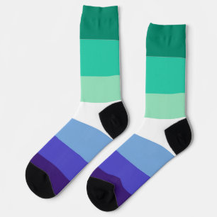 Chaussette Hommes gays Vert Bleu Violet Gravé LGBT