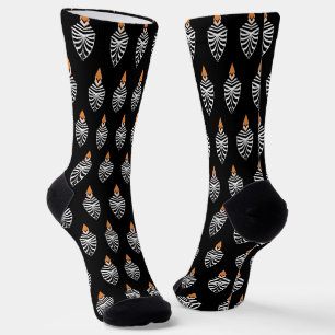 Chaussette Hoopoe Bird Motif noir et blanc